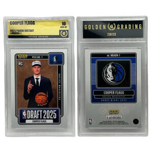 2025-26 Panini Instant #NBADN-1 Cooper Flagg DALLAS  Rookie (RC) Gem Mint 10